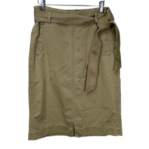 J. Crew Khaki Belted Pencil Skirt‎ 8